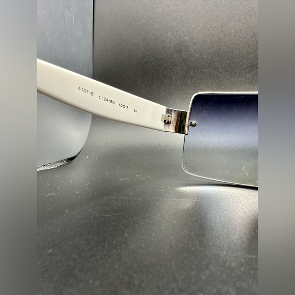 Authentic Vintage Chanel  Sunglasses White Temples Rare Vintage With Dior Case - Picture 9 of 16